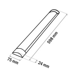 Svietidlo pod linku QTEC Q-32B 18W LED BATTEN LIGHT