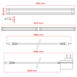 LED pásik pod líniu DPM CGA5W