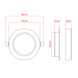 Stropné svietidlo DPM CL9-C-18W-W 18W