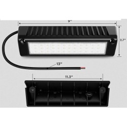 LED prídavné svetlo 10-30V/60x LED šikmé na karavany alebo lode čierne