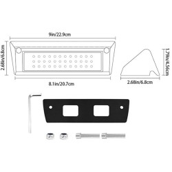 LED prídavné svetlo 10-30V/60x LED šikmé na karavany alebo lode čierne