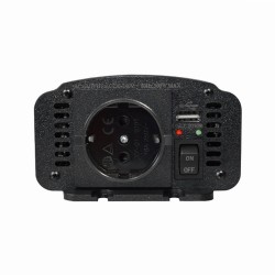 Menič napätia GETI GPI 612 12V/230V 600W USB Schuko
