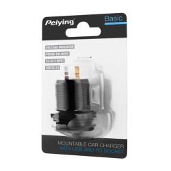 Nabíjačka USB PEIYING PY-CHR0006 s QC a meračom napätia