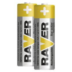Batéria AA (R6) nabíjacia 1,2V/600mAh RAVER solar 2ks