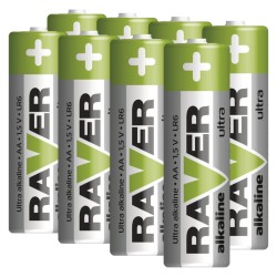 Batéria AA (R6) alkalická RAVER 8ks