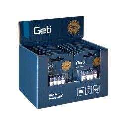 Batérie AAA (LR03) alkalická GETI 1,5V Blister 4ks
