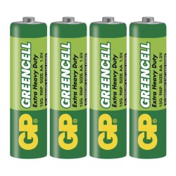 Batérie AA (R6) Zn-Cl GP Greencell 4ks / blister