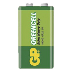 Batérie 6F22 (9V) Zn-Cl GP Greencell 1ks / blister