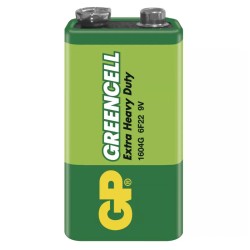 Batérie 6F22 (9V) Zn-Cl GP Greencell 1ks / blister