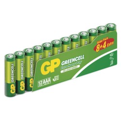 Batérie AAA (R03) Zn-Cl GP Greencell 12ks
