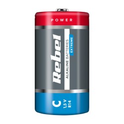Batéria C (R14) alkalická REBEL EXTREME Alkaline Power 2ks / blister BAT0093B