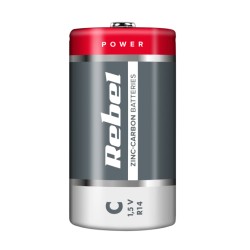 Batéria C (R14) Zn-Cl REBEL 2ks / blister BAT0083B