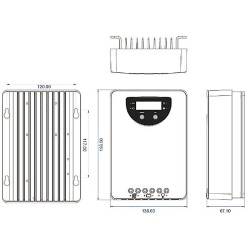 Solárny regulátor MPPT Lumiax MC4010BT, 12-24V/40A, bluetooth