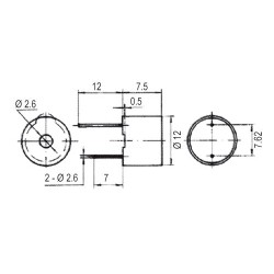 Piezo element/Transducer KPI-1410 12V