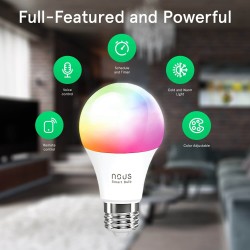 Smart LED žiarovka E27 9W RGB NOUS P3 WiFi Tuya