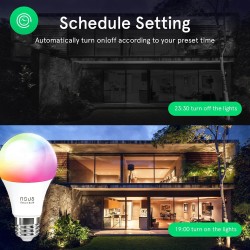 Smart LED žiarovka E27 9W RGB NOUS P3 WiFi Tuya
