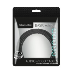 Kábel KRUGER & MATZ KM1261 Basic USB-C/USB-C 2,5m Black