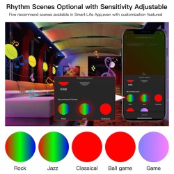 Smart LED pásik 12V 40LED/m IP65 24W RGB MOES LED Light Strip 5m WiFi Tuya