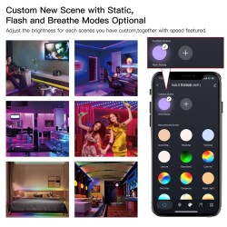 Smart LED pásik 12V 40LED/m IP65 24W RGB MOES LED Light Strip 5m WiFi Tuya