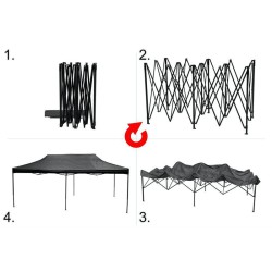 Párty stan CATTARA 13343 Waterproof 3x6m sivý