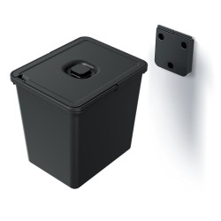 SYSTEMA BASIC FLAP čierny odpadkový kôš s vekom 23 l