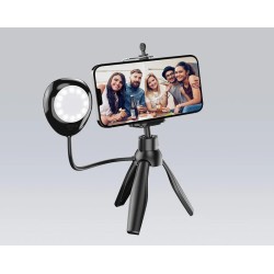 Selfie držiak so statívom APEXEL APL-JJ21FL Black