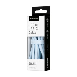 Kábel KRUGER & MATZ KM1268-1BL Basic USB/USB-C 1m Blue