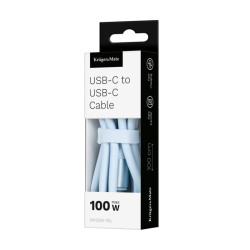 Kábel KRUGER & MATZ KM1269-1BL Basic USB-C/USB-C 1m Blue