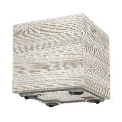 Kvetináč MADERA SQUARE ECO WOOD biely 28,8cm