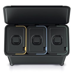 Kôš odpadkový SYSTEMA čierny 3x10l