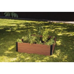 Vyvýšený záhon KETER Maple Square Brown
