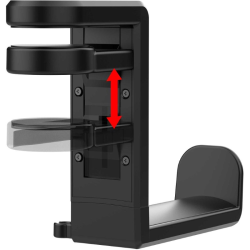 Držiak na slúchadlá YENKEE YHS 02BK Hinge