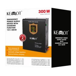 Zdroj záložný KEMOT PROsinus-500 12V 230V 500VA 300W Black nástenný
