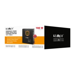 Zdroj záložný KEMOT PROsinus-1000 12V 230V 1000VA 700W Black nástenný