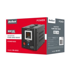 Zdroj záložný REBEL POWER-800 12V 230V 800VA 500W Black