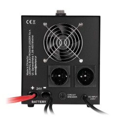 Zdroj záložný KEMOT PROsinus-2000/24-LFP4 24V 230V 2000VA 1400W Black URZ3428-LFP4
