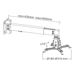 Držiak projektora CABLETECH UCH0148
