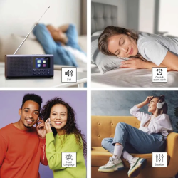Prenosné rádio EMOS E0090 s Bluetooth, DAB/ DAB+/ FM, čierne