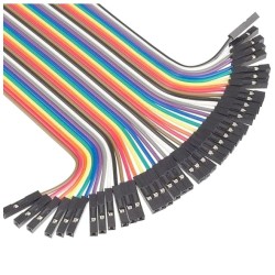 Spojovacie drôty dupont 40pin, dĺžka 20 cm, samičky
