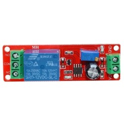 Modul časového oneskorenia s relé 1-10s, modul s NE555, napájanie 12V