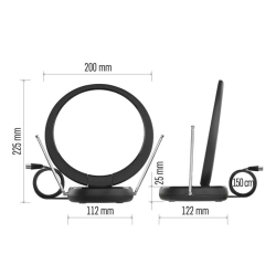 Izbová anténa EMOS CITY RING–C500, DVB-T2, DAB, filtr LTE/4G/5G