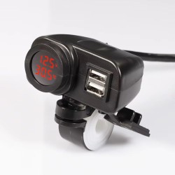 Nabíjačka USB STU 34708 s voltmetrom na motocykel