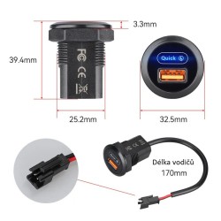 Nabíjačka USB STU 34717 do panelu