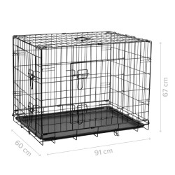 Klietka pre psa REBEL RA-1203 XL 91x60x67cm