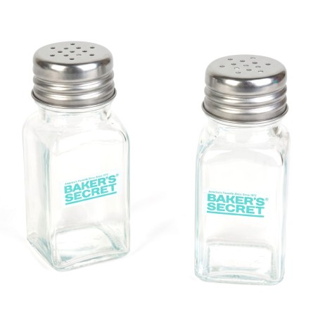 Baker's Secret súprava soľničky a koreničky – sklo – 10,3 cm – 2 ks / súprava