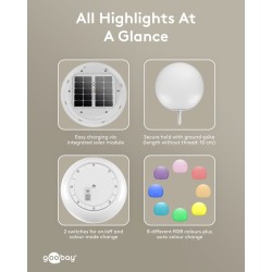 Solárna lampa GOOBAY 80203 35cm 1ks
