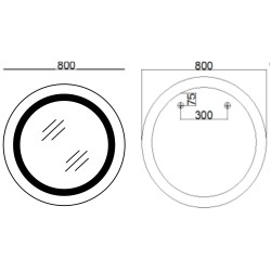 Kúpeľňové zrkadlo MIXXUS MC02-80 Plain