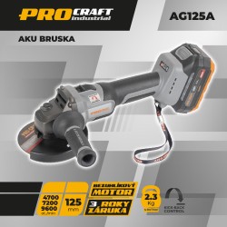 Uhlová brúska AKU PROCRAFT Industrial AG125A-1B-F
