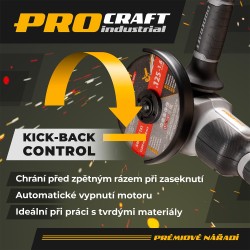 Uhlová brúska AKU PROCRAFT Industrial AG125A-1B-F