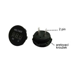 Panelové meradlo DV34530 voltmeter 6-30V červený